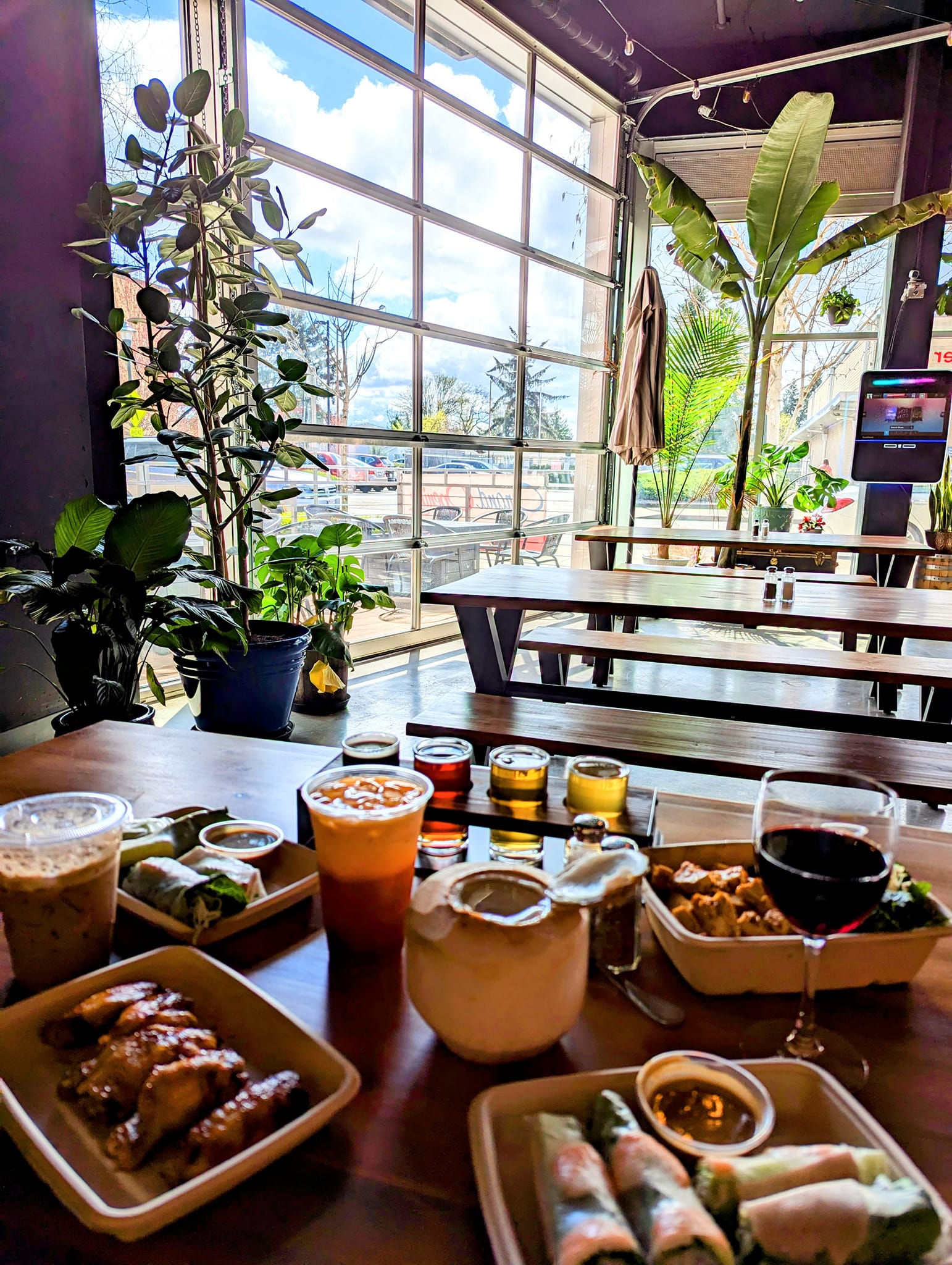 Warm, inviting interior of La Cà Café near PLU campus